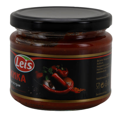 Leis Adjika | extra scharfe Würzsauce | mit Chili & Knoblauch | 300 g