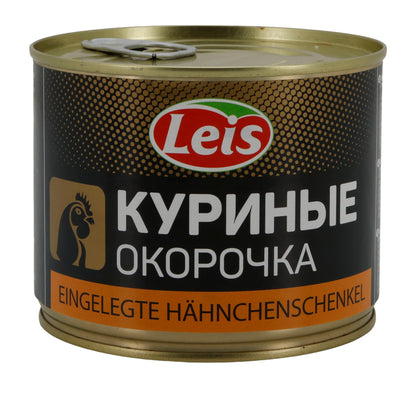 Leis Eingelegte Hähnchenschenkel | Fertiggericht mit Knochen | 525 g