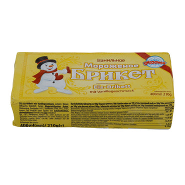 Eis Snezhok | Eis-Brikett Vanille | Klassisch, Osteuropa | 400 ml / 210 g MONOLITH