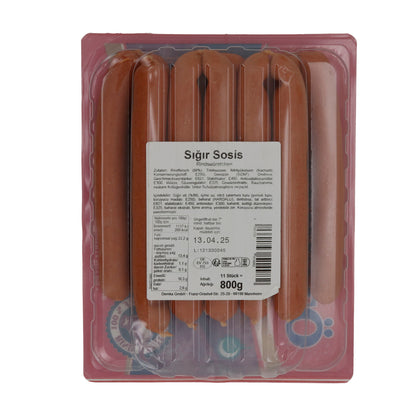 Rindswürstchen Özyörem Sığır Sosis | Kräftige Rindswürstchen | Für vielseitigen Genuss | 800 g