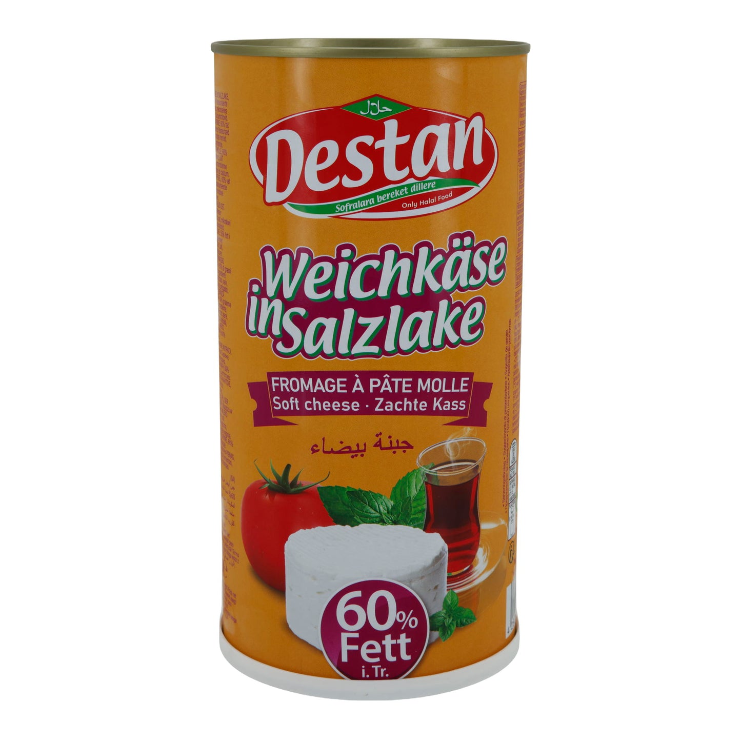 Weichkäse Destan | Weichkäse in Salzlake | Cremig mit 60 % Fett i. Tr. | 1500 g