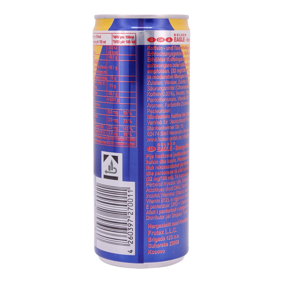 Energy Drink Golden Eagle | Getränk | Mit Koffein und Taurin | 250ml GOLDENEAGLE