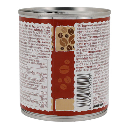 Latte condensato zuccherato | Prodotto lattiero-caseario | Con caffè | Lattina da 397 g