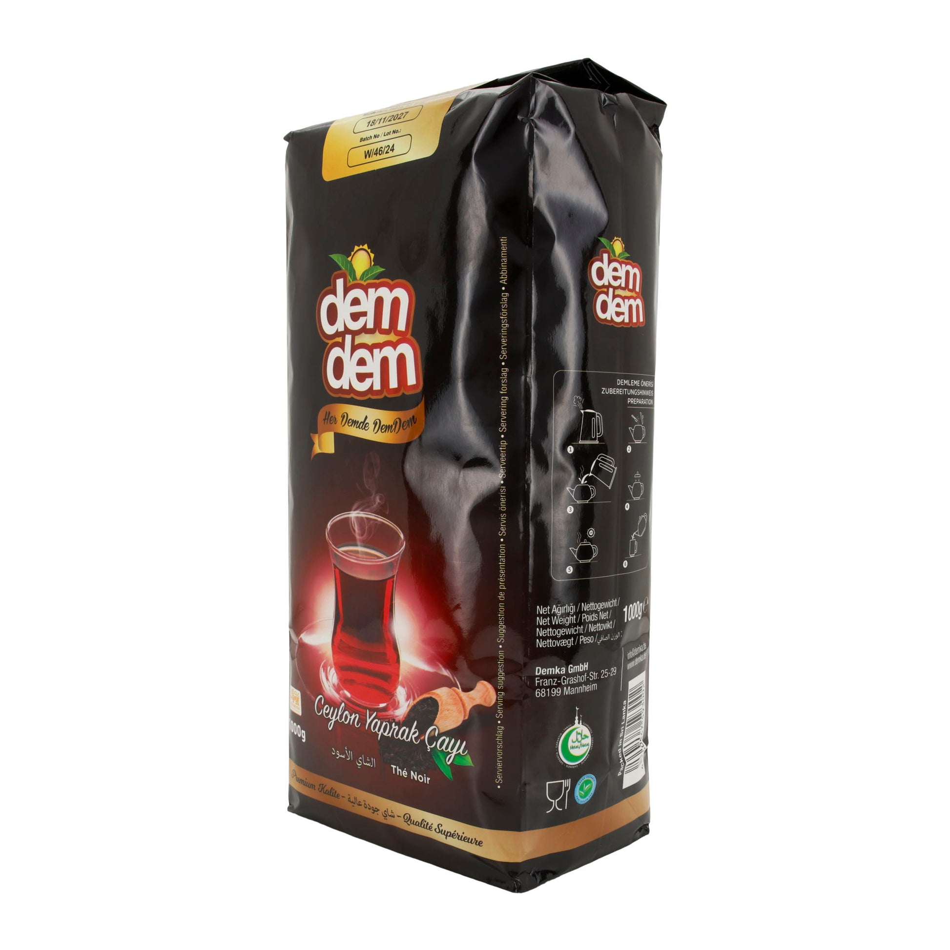 Ceylon Schwarzer Tee Dem Dem | Schwarz-Tee | Loser Blatttee | 1000 g - Taste Your World