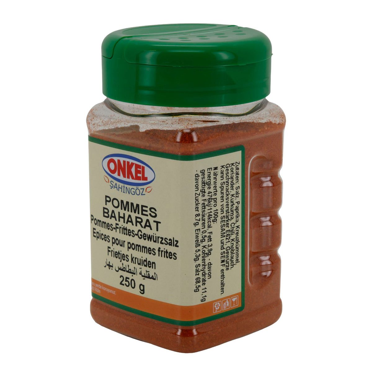 Pommes-Frites-Gewürzsalz Onkel Şahingöz Pommes Baharat | Gewürz | 250 g ONKEL SAHINGÖZ