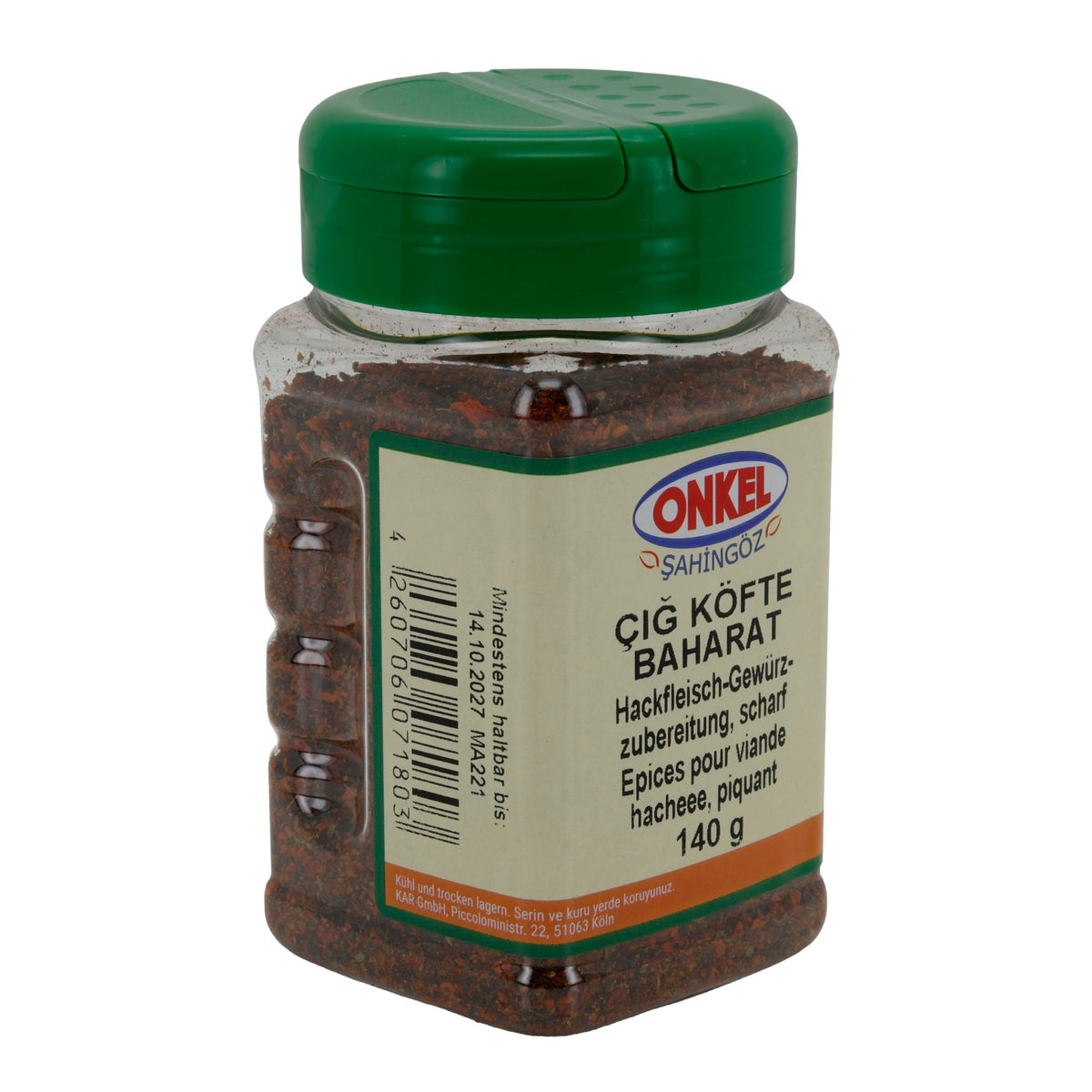 Hackfleisch-Gewürzzubereitung Onkel Şahingöz Çiğ Köfte Baharat | Gewürz | Scharf | 140 g