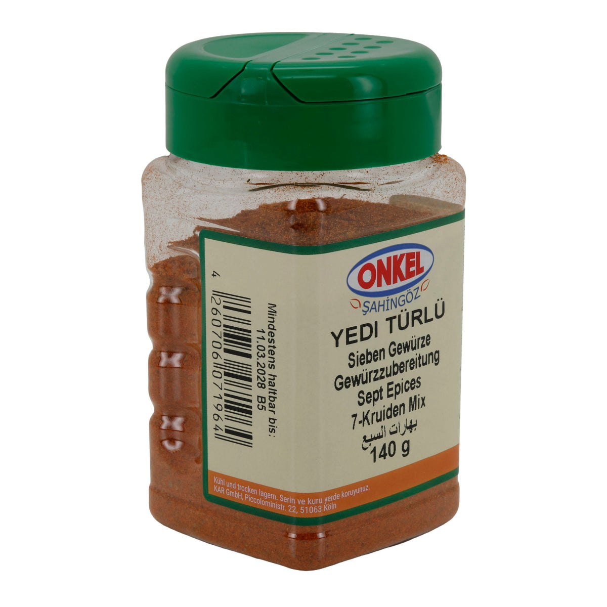 Gewürzmischung Onkel Yedi Türlü | Sieben Gewürze | Baharat Mix Orientalisch | 140 g