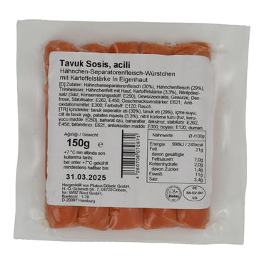 EFEZADE SAUCISSE DE POULET ÉPICÉE