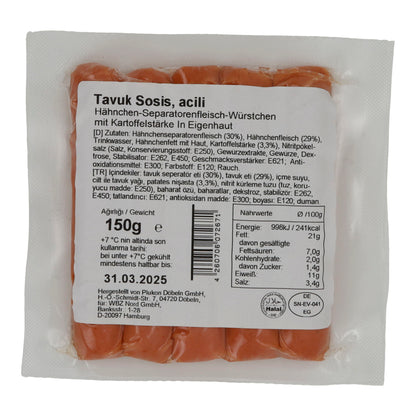 EFEZADE SAUCISSE DE POULET ÉPICÉE