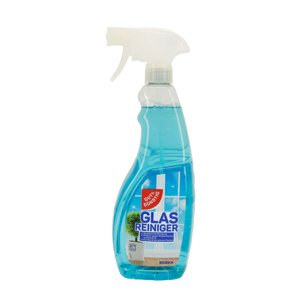 Gut & Günstig Glasreiniger 1L – Streifenfreie Reinigung für Glas & Spiegel