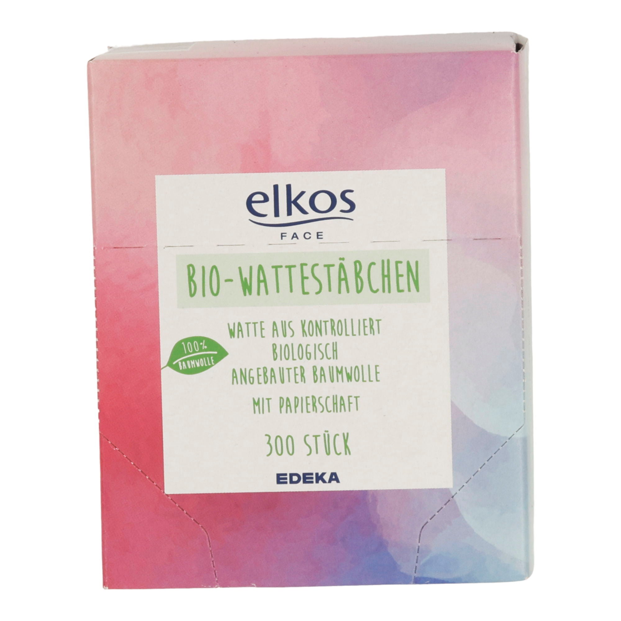 Bio-Wattestäbchen elkos Face Bio-Wattestäbchen | Bio-Wattestäbchen | 300 Stück - Taste Your World