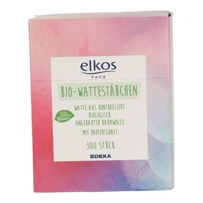 Bio-Wattestäbchen elkos Face Bio-Wattestäbchen | Bio-Wattestäbchen | 300 Stück - Taste Your World
