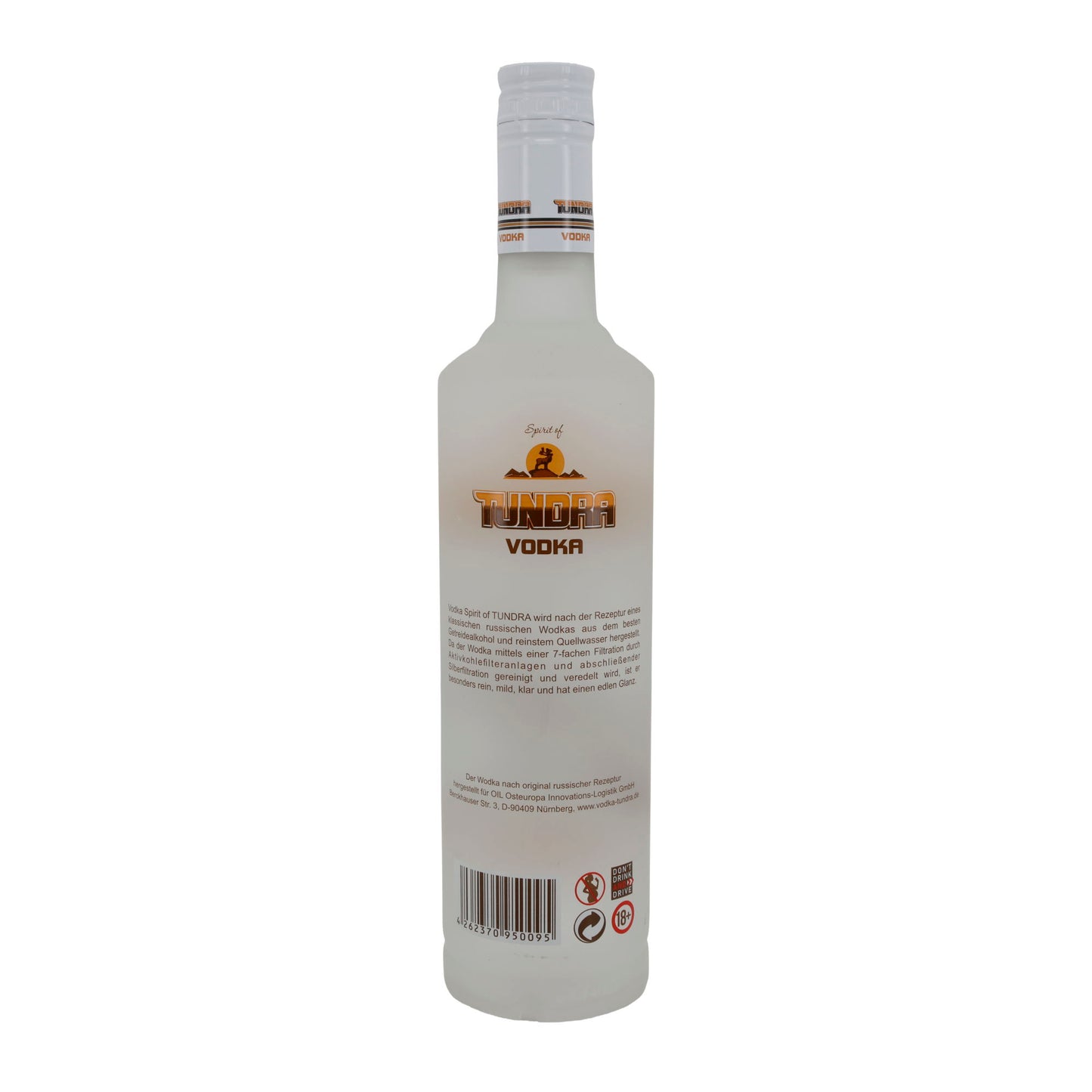 Tundra Votka | Tundra Ruhu | Rus Premium Votka | 40 % hacim | 0,7 l