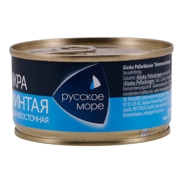 Alaska-Pollackkaviar Russkoe More | Kaviar | Hochwertiger Kaviar | 130 g Dose