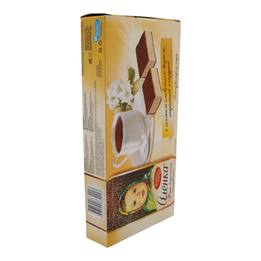 Waffeltorte Alenka | Gebäck | knuspriges Gebäck mit cremiger Füllung und Glasur | 250 g Krasny Oktyabr