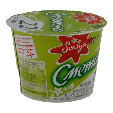 Sauerrahm Svalya Panna Acida Lituana | Sauerrahm | 22% di grassi, alternativa cremosa allo Schmand | 200 g