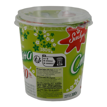 Schmand Svalya Panna Acida Lituana | Alternativa Cremosa allo Schmand | 30 % Grassi | 380 g