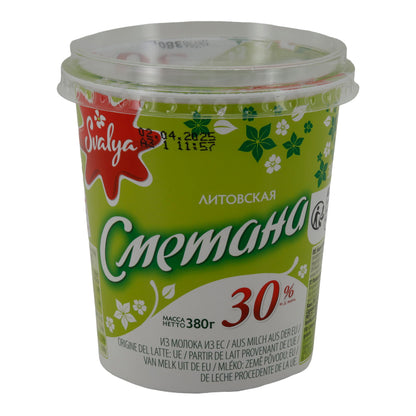 Schmand Svalya Panna Acida Lituana | Alternativa Cremosa allo Schmand | 30 % Grassi | 380 g
