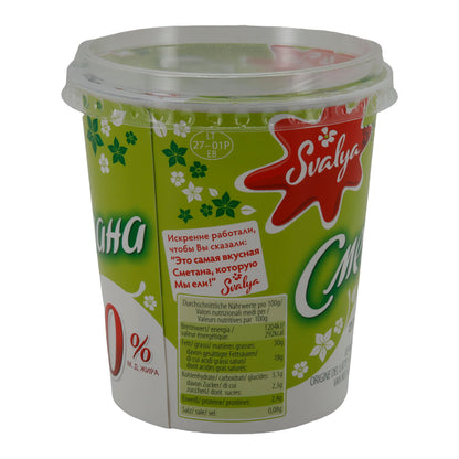 Schmand Svalya Panna Acida Lituana | Alternativa Cremosa allo Schmand | 30 % Grassi | 380 g