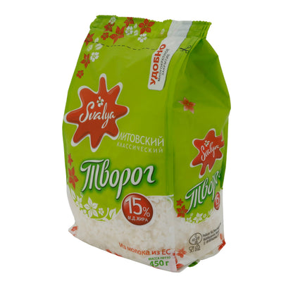 Quark Svalya Quark lituano | Quark | 15% di grassi, quark cremoso dalla Lituania | 450 g