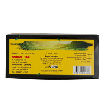 Schwarztee Goran-Tee Mevlana | Luxus-Mischung | Aromatischer Schwarztee mit Bergamotte | 50 g (25 x 2 g)