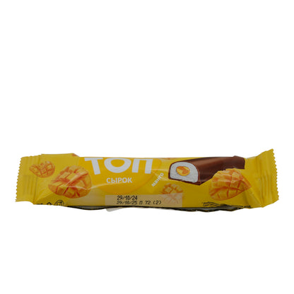 Snack TOP Syrók | Frischkäse-Snack Mango | Mit Mangofüllung & Schokoladenüberzug | 40 g