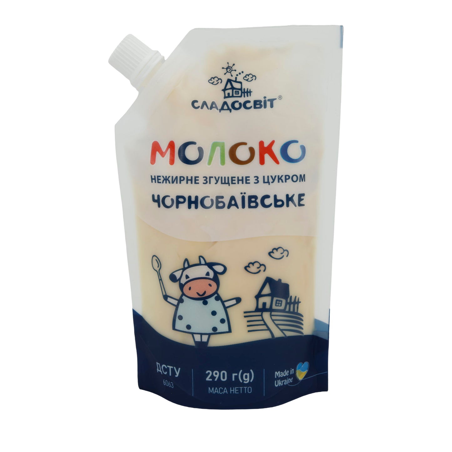 Kondensmilch Sladosvit | Gezuckert | Cremige Milchzubereitung aus der Ukraine | 290 g
