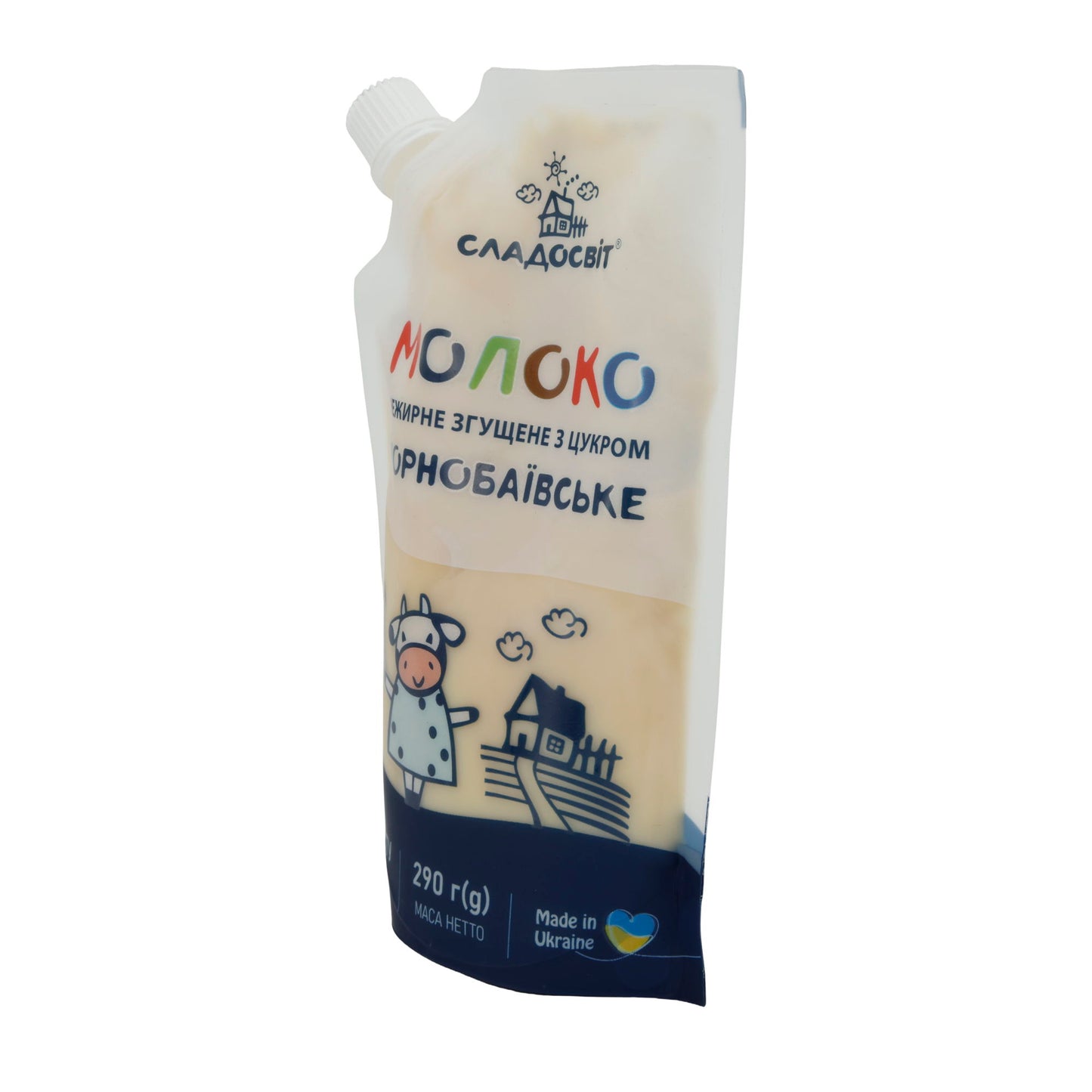 Kondensmilch Sladosvit | Gezuckert | Cremige Milchzubereitung aus der Ukraine | 290 g