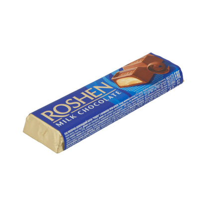 Melkchocoladereep Roshen | Met Crème Brûlée-vulling | Zachte chocolade met romige kern | 43 g reep