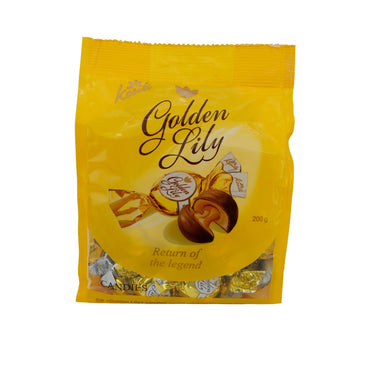 Toffees Golden Lily | Süßigkeit | Zartschmelzend, mit Milchfüllung | 200g Konti