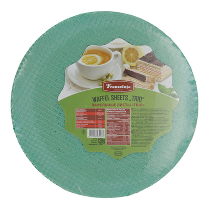 Franzeluta | Waffelblätter „Trio“ | bunt | rund | 120 g