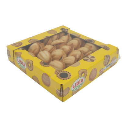 Gebäck Lidia „Oreschki“ | Klassische russische Kekse | Mit gezuckerter Kondensmilchfüllung | 600 g