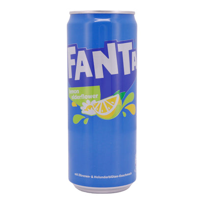 Erfrischungsgetränk Fanta Lemon Elderflower | Getränk | mit Zitronen- und Holunderblütengeschmack | 330 ml