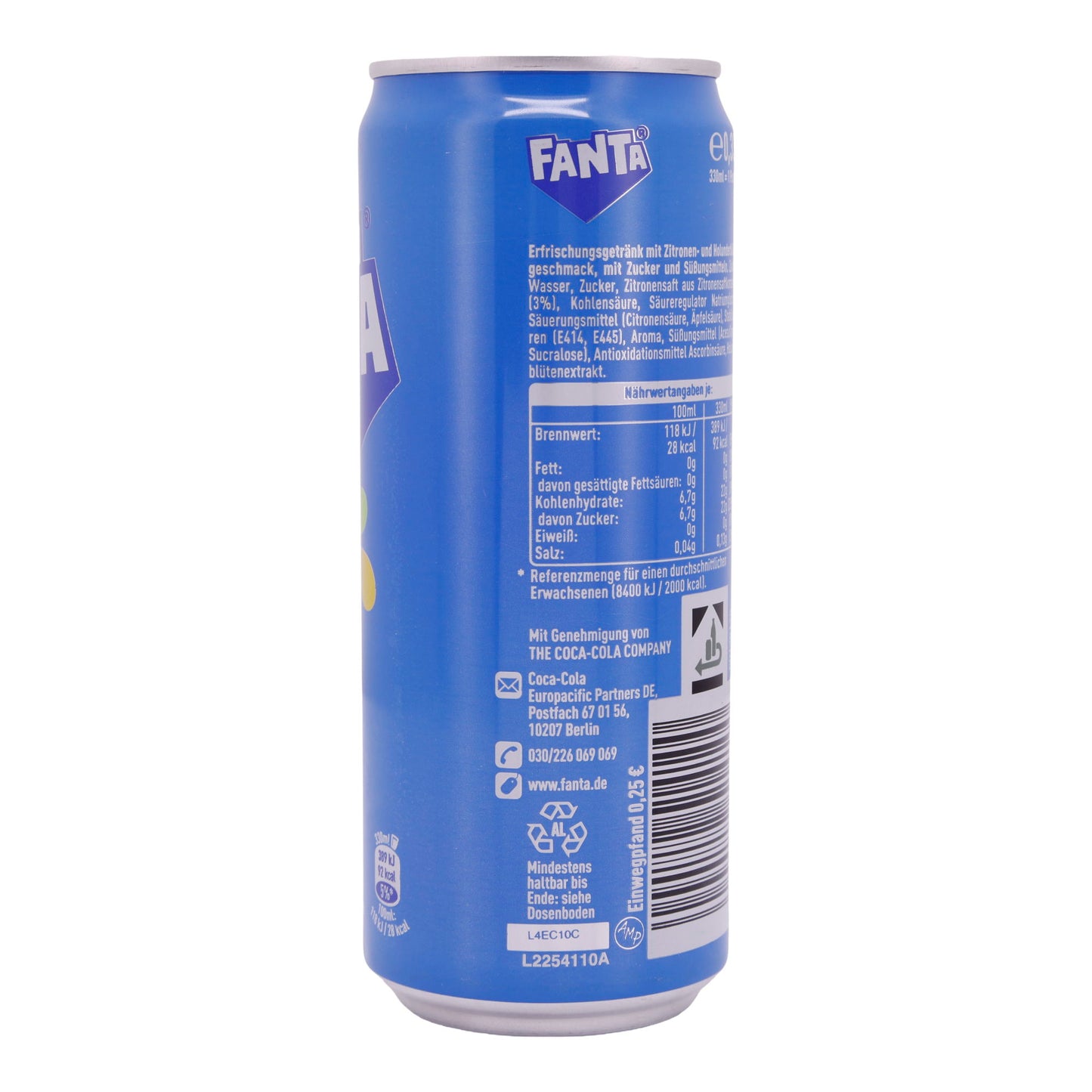 Erfrischungsgetränk Fanta Lemon Elderflower | Getränk | mit Zitronen- und Holunderblütengeschmack | 330 ml