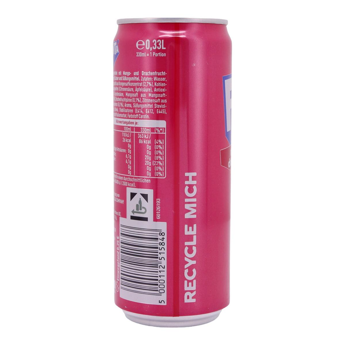 Erfrischungsgetränk Fanta | Mango Dragonfruit | Mit Mango- & Drachenfrucht-Geschmack | 330 ml FANTA