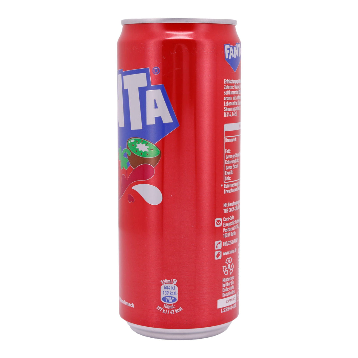 Erfrischungsgetränk Fanta | Strawberry Kiwi | Mit Erdbeer- und Kiwi-Geschmack | 330 ml FANTA