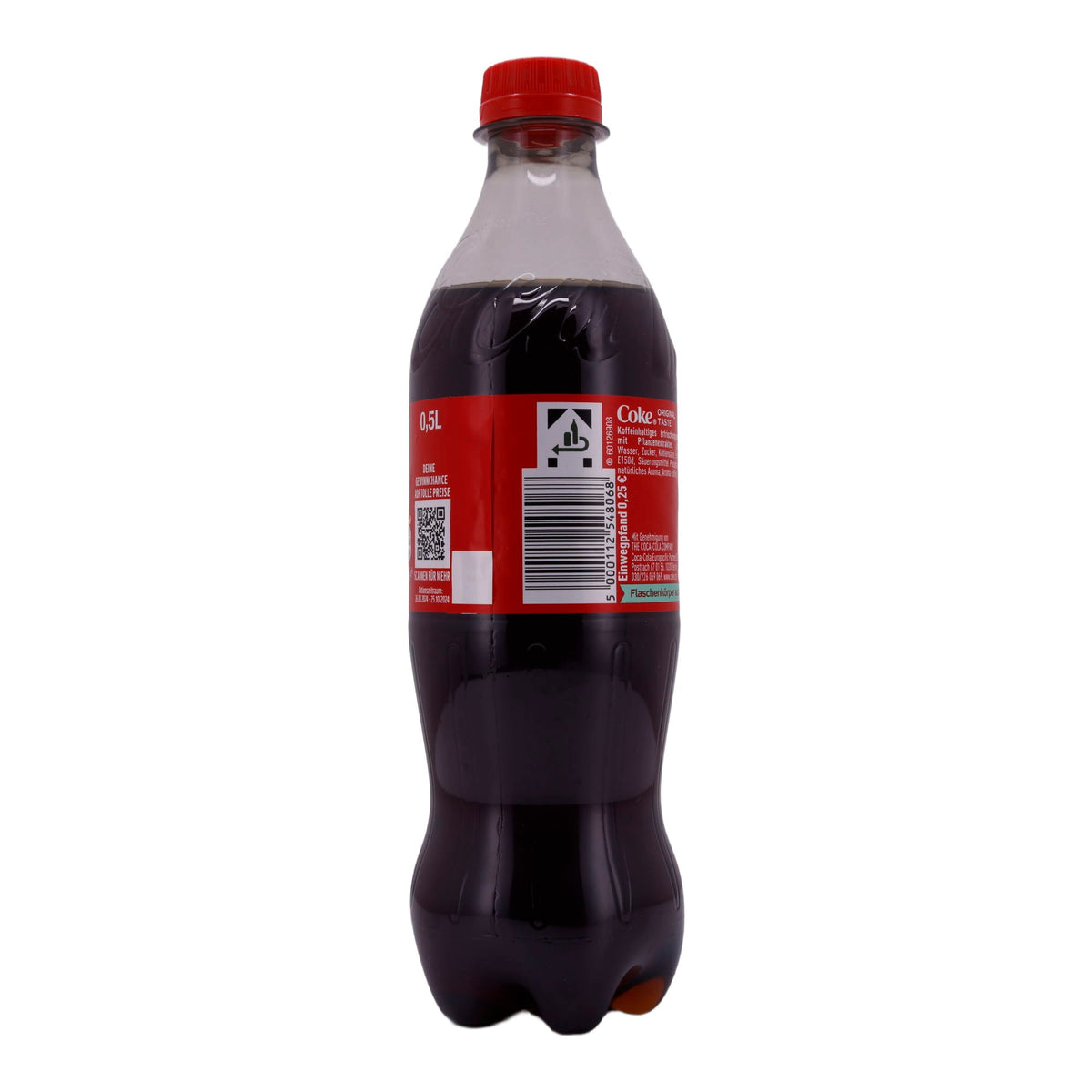Erfrischungsgetränk Coca-Cola | Original Taste | Klassisches Erfrischungsgetränk | 0,5L COCA COLA