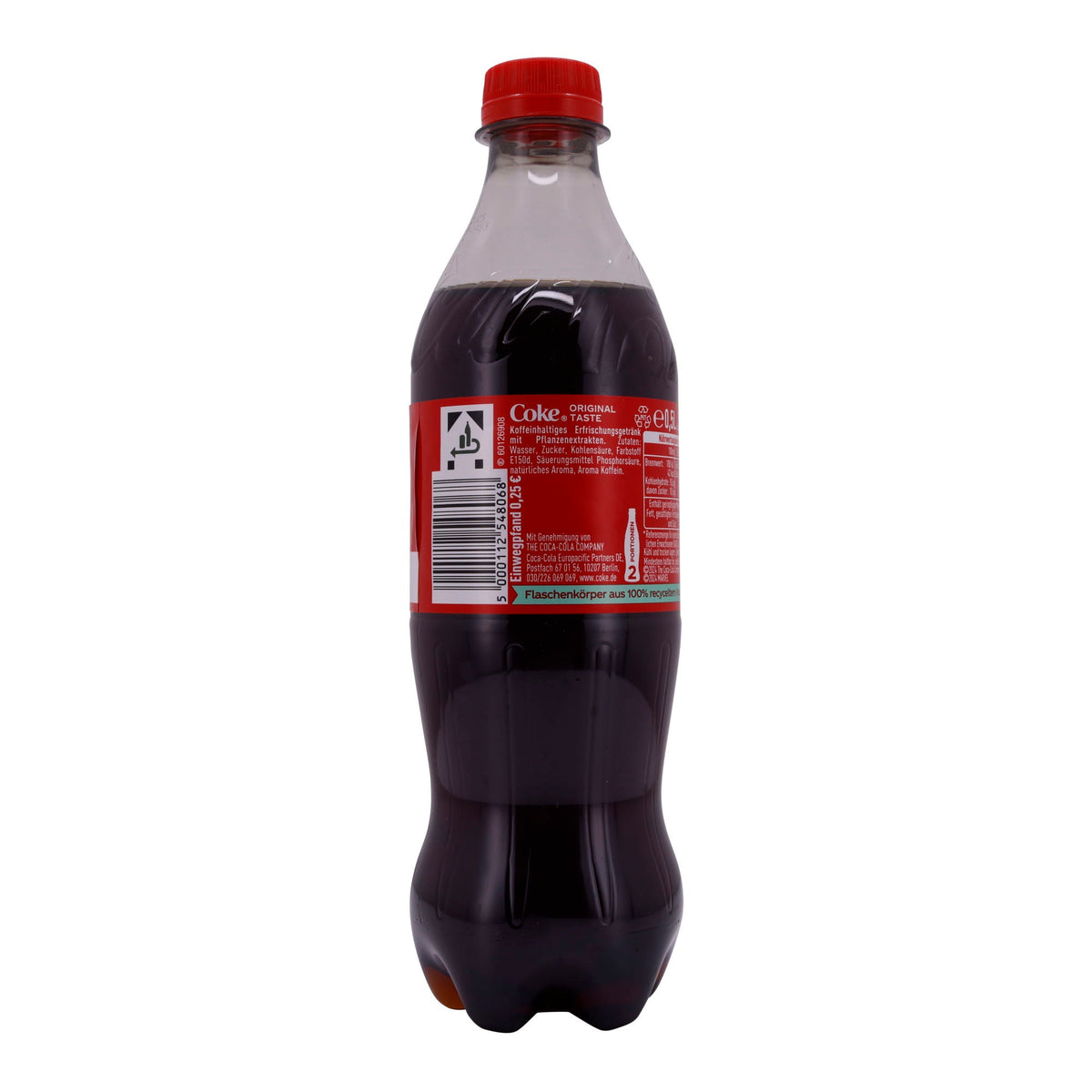 Erfrischungsgetränk Coca-Cola | Original Taste | Klassisches Erfrischungsgetränk | 0,5L COCA COLA