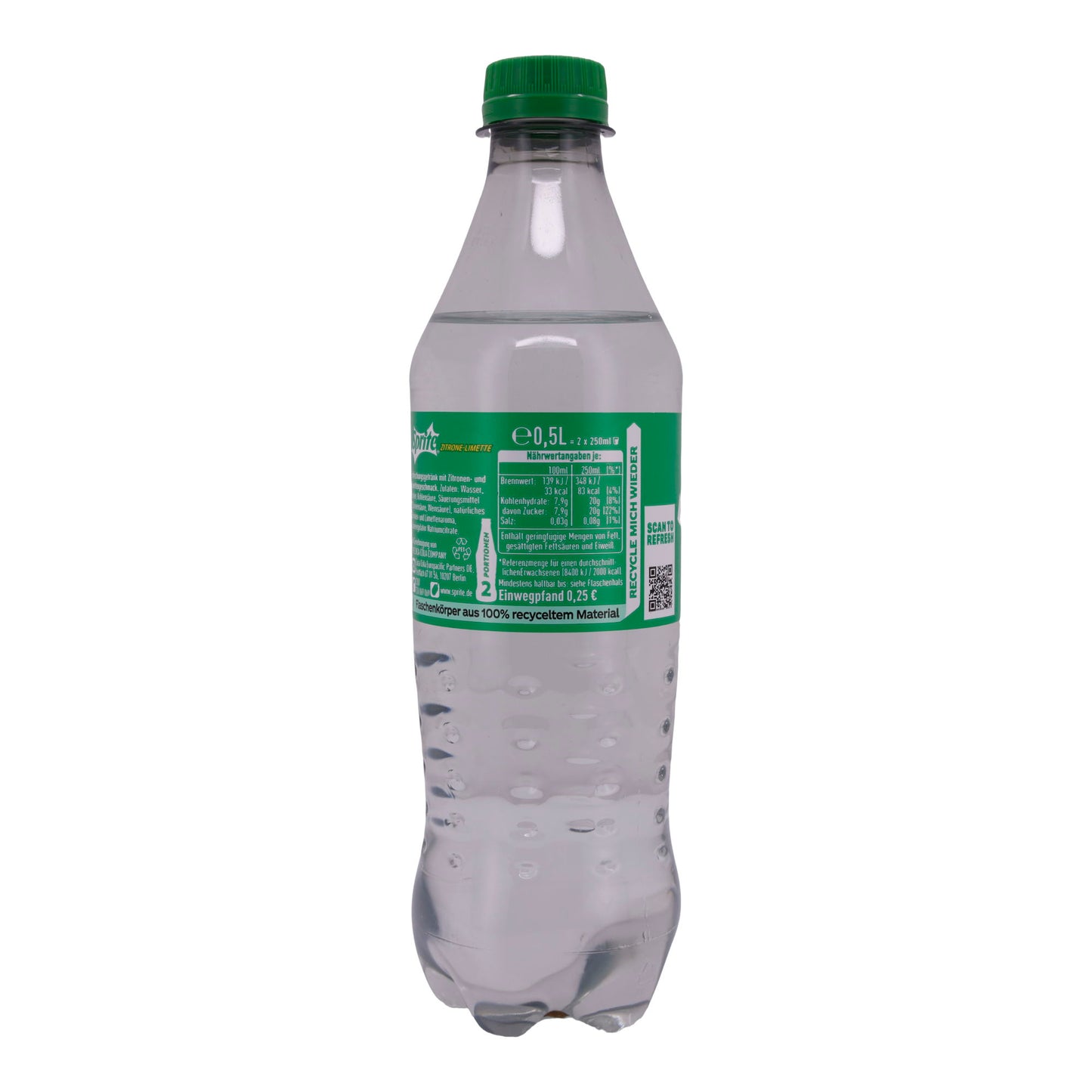 Limonade Sprite | Citroen-Limoen | Verfrissend, natuurlijk | 0,5 L