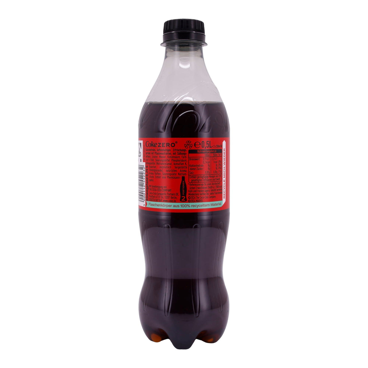 Erfrischungsgetränk Coca-Cola | Zero Sugar | Klassisch, zuckerfrei | 0,5 L | COCA COLA