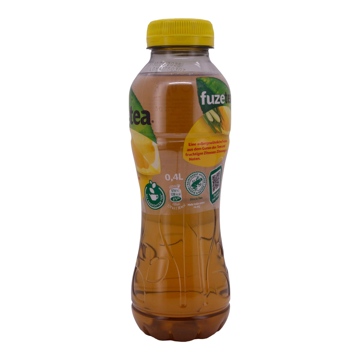 Schwarzer Tee Fuze Tea | Tee | Mit Zitrone und Zitronengrasgeschmack | 0,4 l – Erfrischendes Teegetränk FUZE TEA
