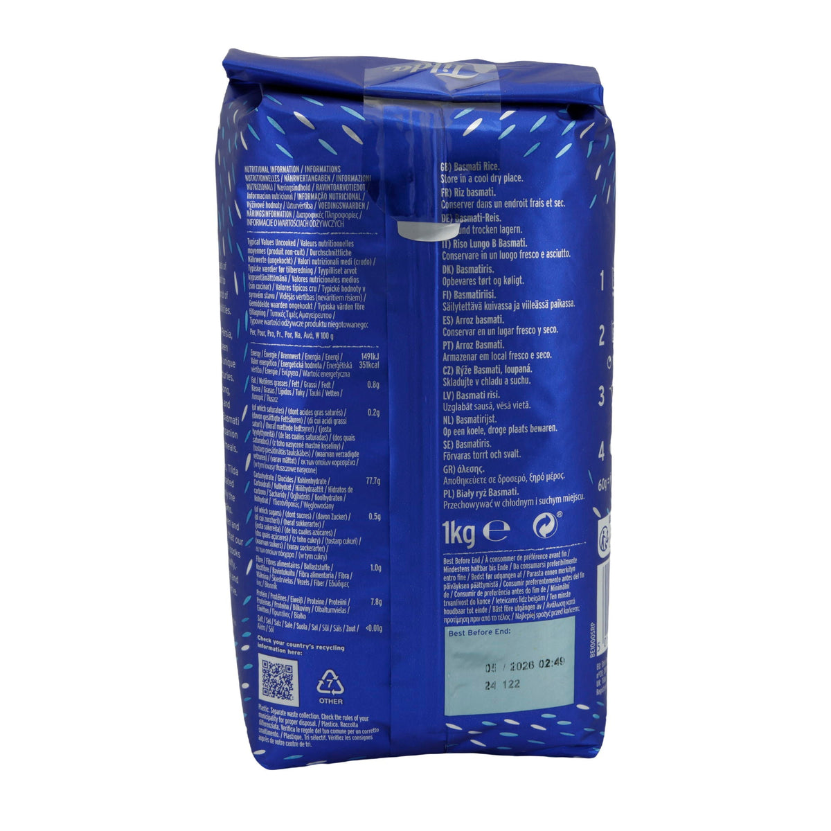 Reis Tilda | Pure Original Basmati Reis | Aromatisch, glutenfrei, perfekt für feine Gerichte | 1 kg TILDA