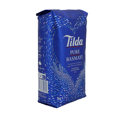 Riz Tilda | Riz Basmati Pur Original | Aromatique, sans gluten, parfait pour des plats raffinés | 1 kg