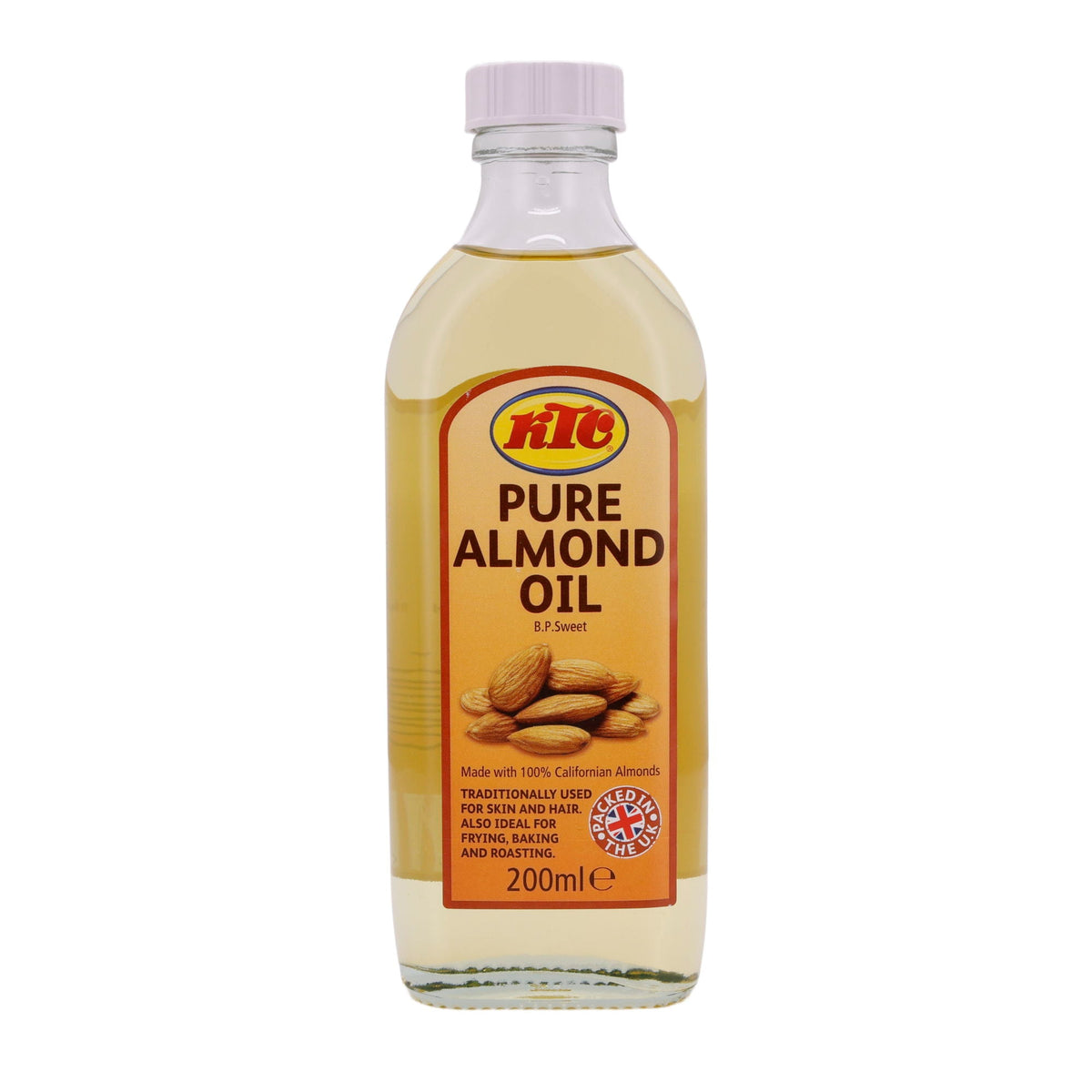 Öl KTC | Pure Almond Oil | Vielseitiges Öl für Küche und Pflege | 200 ml
