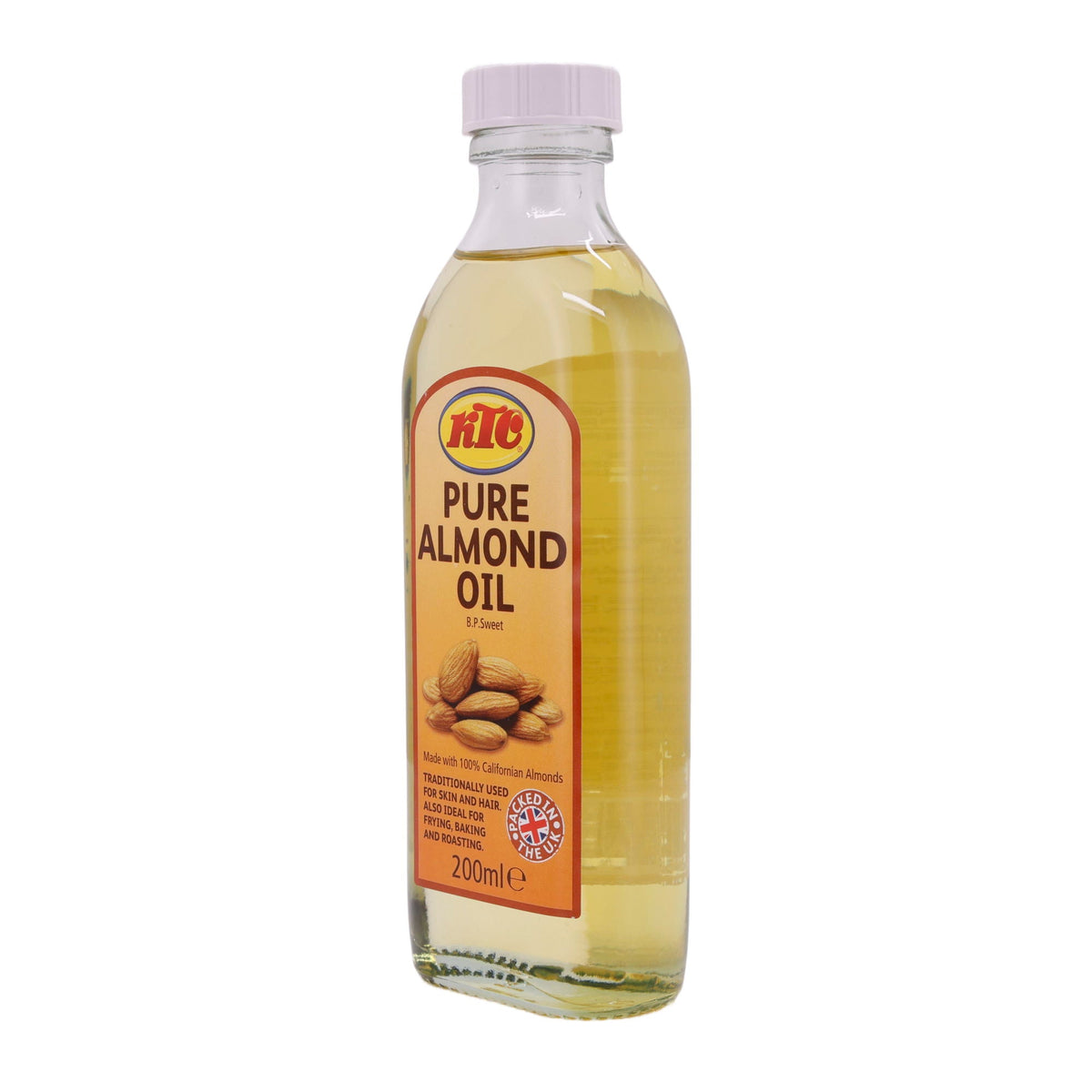 Öl KTC | Pure Almond Oil | Vielseitiges Öl für Küche und Pflege | 200 ml