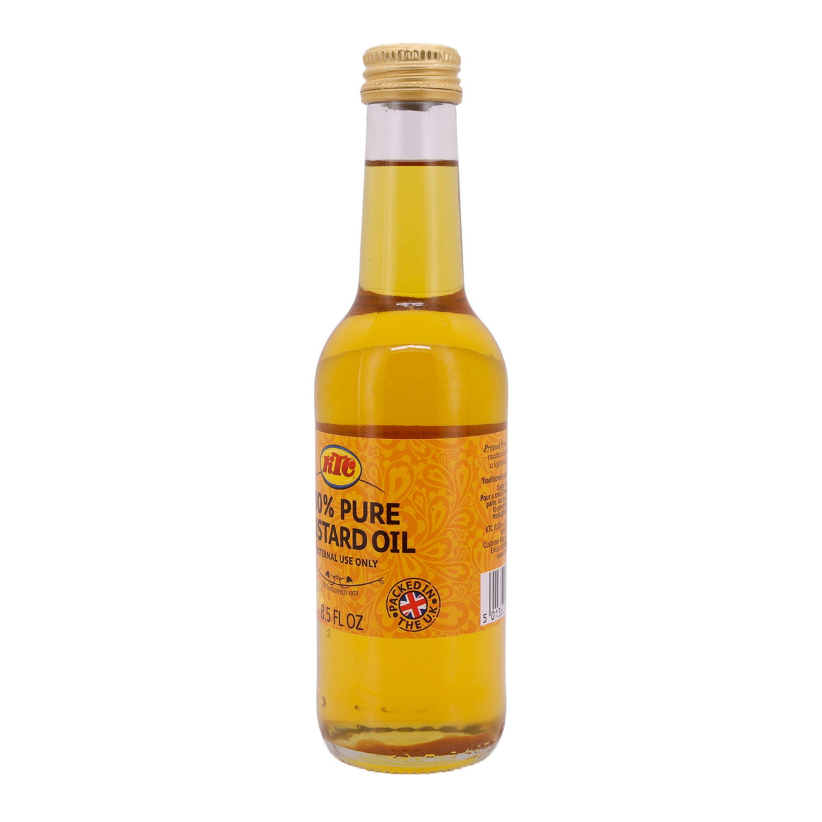 Massageöl KTC | 100% Pure Mustard Oil | Hochwertig, äußerliche Anwendung | 250 ml