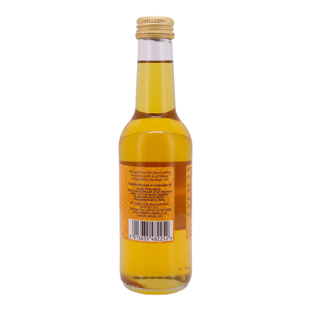 Massageöl KTC | 100% Pure Mustard Oil | Hochwertig, äußerliche Anwendung | 250 ml