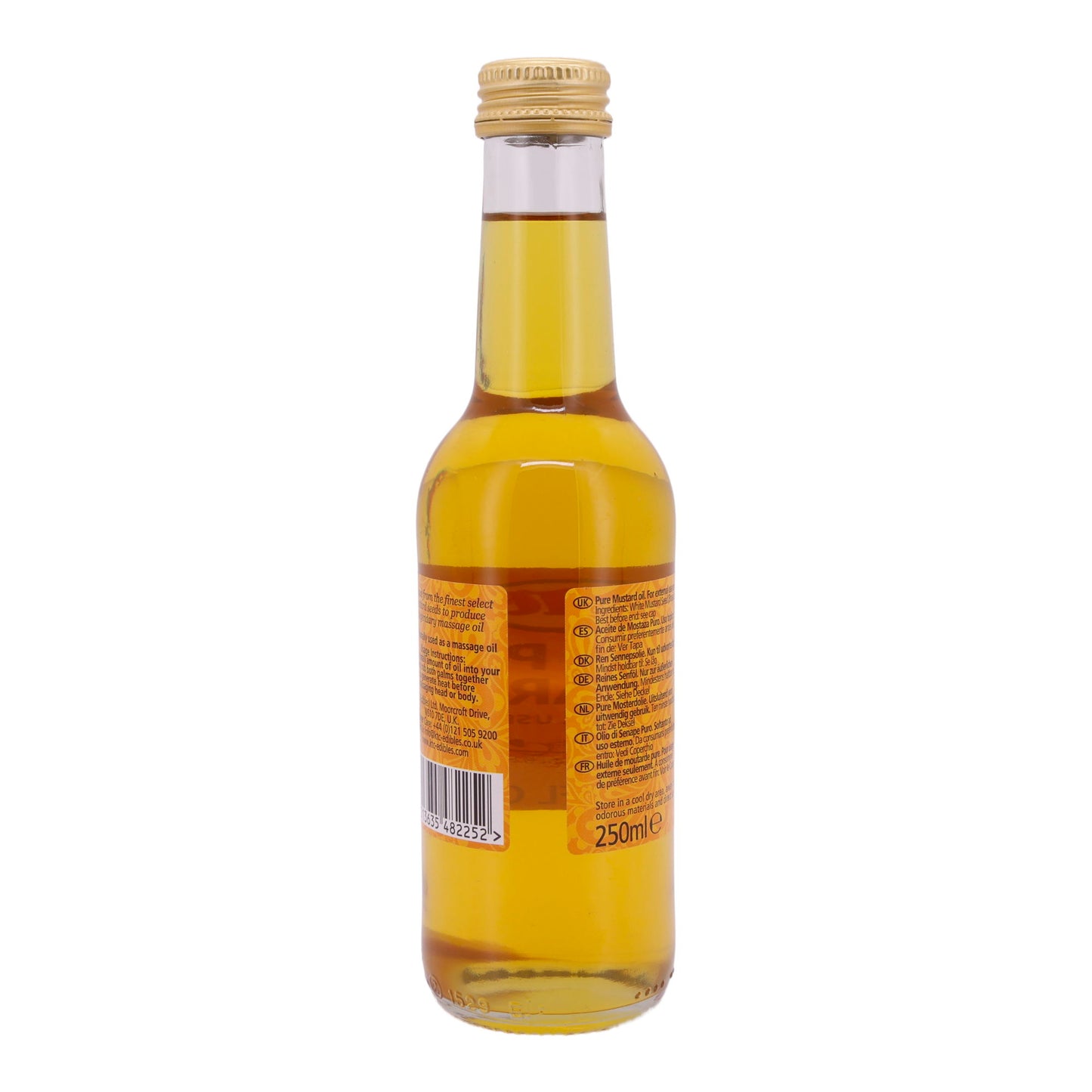 Massageolie KTC | 100% Pure Mosterdolie | Hoogwaardig, uitwendig gebruik | 250 ml