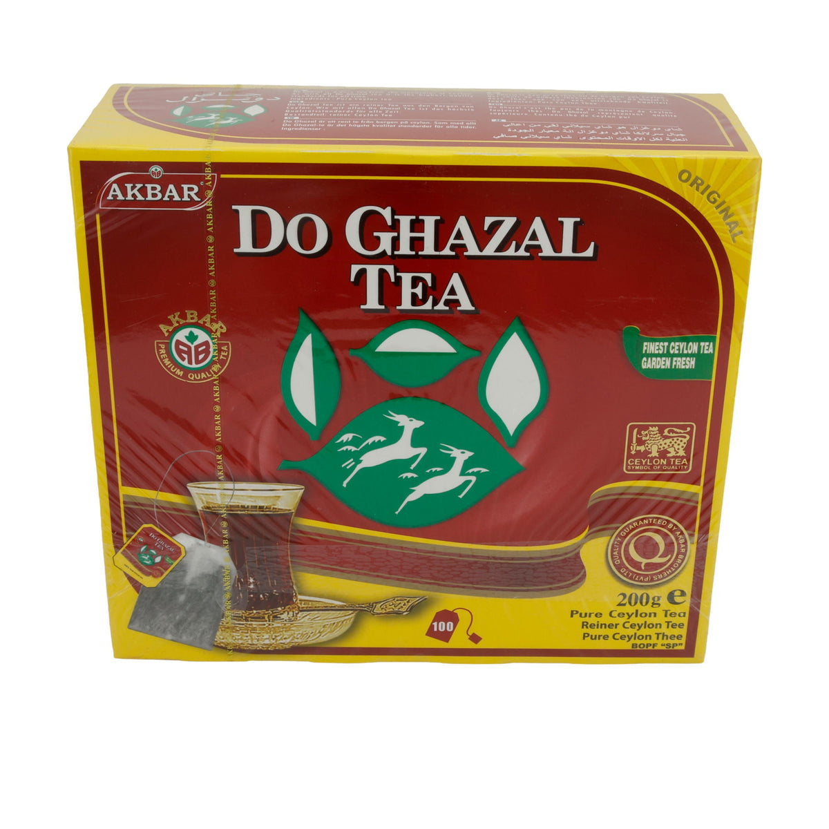 Tee Do Ghazal | Schwarztee | Hochwertiger Ceylon Schwarztee, 100 Teebeutel | 200 g DO GHAZAL
