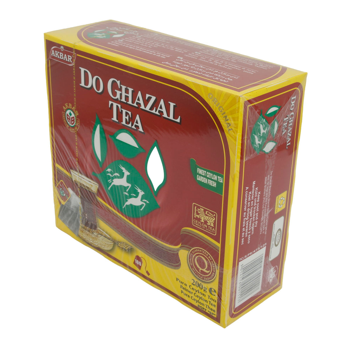 Tee Do Ghazal | Schwarztee | Hochwertiger Ceylon Schwarztee, 100 Teebeutel | 200 g DO GHAZAL